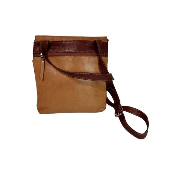 JL Saldivar Paraguay Handcrafted Two Tone Brown Crossbody Bag - Picture 4 of 9